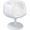 Buy Lounge Chair - White Designer Chair - Upholstered in Leather - Brandy Black 13159 - in the EU