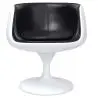 Buy Lounge Chair - White Designer Chair - Upholstered in Leather - Brandy Black 13159 - in the EU