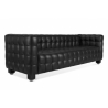 Buy Design Sofa Lukus (3 seater) - Faux Leather Black 13255 - in the EU