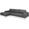 Buy Design Living-room Corner Sofa (5 seats) - Right Angle - Fabric Dark grey 26731 - in the EU