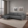 Buy Design Living-room Corner Sofa (5 seats) - Right Angle - Fabric Dark grey 26731 - prices