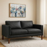 Buy Design Sofa 2332 - 2 seater - Premium Leather Black 13922 - prices