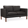 Buy Design Sofa 2332 - 2 seater - Premium Leather Black 13922 - in the EU