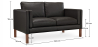 Buy Design Sofa 2332 - 2 seater - Premium Leather Black 13922 at MyFaktory