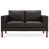 Buy Design Sofa 2332 (2 seats) - Premium Leather Black 13922 - in the EU