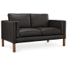 Buy Design Sofa 2332 (2 seats) - Premium Leather Black 13922 - prices