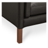Buy Design Sofa 2332 (2 seats) - Premium Leather Black 13922 with a guarantee