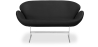 Buy Sofa Design - 2 seater - Leather Upholstered - Swin Black 13913 - in the EU