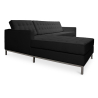 Buy Design Corner Sofa Kanel - Left Angle - Faux Leather Black 15184 - prices