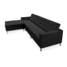 Buy Design Corner Sofa Kanel - Left Angle - Faux Leather Black 15184 in the Europe