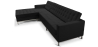 Buy Corner Sofa Kanel Designer – Left-Hand Facing – 3/4-Seater – Faux Leather Black 15184 home delivery