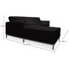 Buy Design Corner Sofa Kanel - Left Angle - Faux Leather Black 15184 with a guarantee