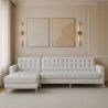 Buy Design Corner Sofa Kanel - Left Angle - Faux Leather Black 15184 - prices