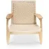 Buy Wood and Rope Armchair - Boho Bali Handcrafted Design - Varina Natural wood 57153 - in the EU
