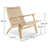 Buy Armchair Boho Bali Style Bukit in Solid Wood Natural wood 57153 in the Europe