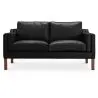 Buy Scandinavian design Design Sofa 2212 (2 seats) - Faux Leather Black 13915 - in the EU