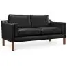 Buy Scandinavian design Design Sofa 2212 (2 seats) - Faux Leather Black 13915 at MyFaktory