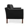 Buy Scandinavian design Design Sofa 2212 (2 seats) - Faux Leather Black 13915 in the Europe