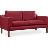 Buy Sofa Scandinavian design Design 2212 - 2 seater - Faux Leather Black 13915 - prices