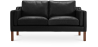 Buy Sofa Scandinavian design Design 2212 - 2 seater - Faux Leather Black 13915 - in the EU