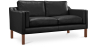 Buy Sofa Scandinavian design Design 2212 - 2 seater - Faux Leather Black 13915 in the Europe
