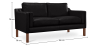 Buy Sofa Scandinavian design Design 2212 - 2 seater - Faux Leather Black 13915 at MyFaktory