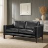 Buy Scandinavian design Design Sofa 2212 (2 seats) - Faux Leather Black 13915 - prices
