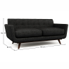 Buy Scandinavian design Milton Sofa (2 seats) - Fabric Black 55628 - in the EU