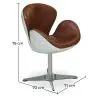 Buy Swin Chair Aviator Armchair - Microfiber Aged Leather Effect Brown 25625 at MyFaktory