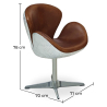 Buy Swin Chair Aviator Armchair - Microfiber Aged Leather Effect Brown 25625 - prices