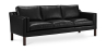 Buy Design Sofa 2213 - 3 seater - Premium Leather Black 13928 at MyFaktory