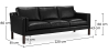 Buy Design Sofa 2213 - 3 seater - Premium Leather Black 13928 at MyFaktory