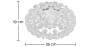 Buy Crystal Ceiling lamp 35cm Transparent 58433 home delivery