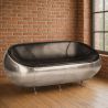 Buy Pod Aviator Design Sofa - Premium Leather Black 26722 - prices