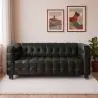 Buy Design Sofa Lukus (2 seats) - Premium Leather Black 13253 - prices