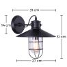 Buy Edison Black Cage Wall Lamp – Carbon Steel Black 50883 in the Europe