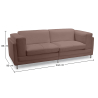 Buy Cava Design Sofa (2 seats) - Faux Leather Coffee 16611 home delivery