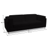 Buy Cava Design Sofa (2 seats) - Faux Leather Black 16611 home delivery