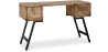 Industrial Style Recycled Wooden Desk - Jason - Angled View