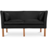 Buy Sofa Design 2214 - 2 seater - Vegan Leather Black 13918 at MyFaktory