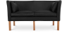 Buy Sofa Design 2214 - 2 seater - Vegan Leather Black 13918 - prices