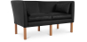 Buy Sofa Design 2214 - 2 seater - Vegan Leather Black 13918 - prices