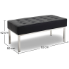 Buy Kanel Bench (2 seats) - Premium Leather Black 13214 in the Europe