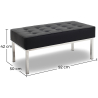 Buy Kanel Bench (2 seats) - Faux Leather Black 13213 in the Europe