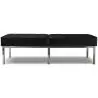 Buy Bench Upholstered in Polyurethane - 3 Seats - Yaner Black 13216 - in the EU