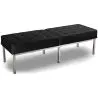 Buy Bench Upholstered in Polyurethane - 3 Seats - Yaner Black 13216 - prices