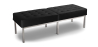 Buy Bench Upholstered in Polyurethane - 3 Seats - Yaner Black 13216 - in the EU
