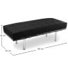 Buy City Bench (2 seats) - Faux Leather Black 13219 in the Europe