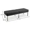 Buy Bench (3 seats) - Premium Leather Black 13217 home delivery