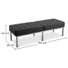 Buy Kanel Bench (3 seats) - Premium Leather Black 13217 in the Europe